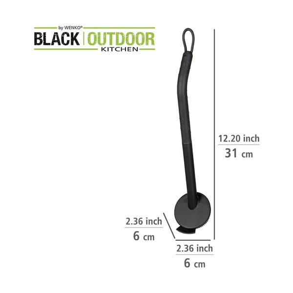 Perie pentru curățarea vaselor Wenko Black Outdoor Kitchen Cuvo, negru-image-4