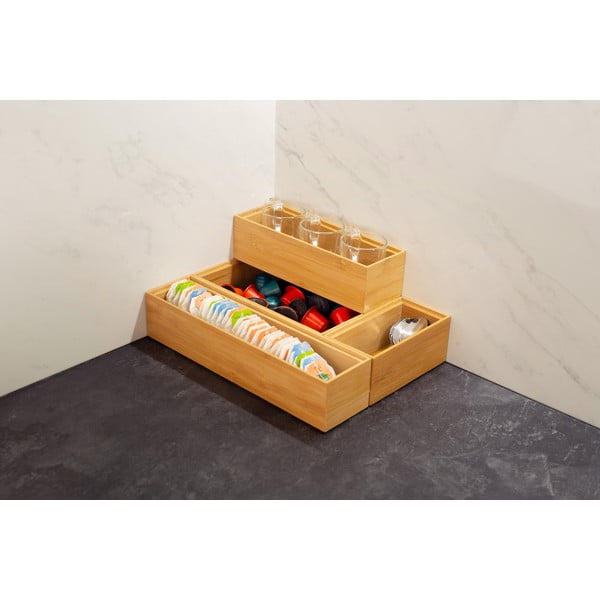 Organizator din bambus Compactor Woody 30 x 7,5 x 6,35 cm-image-3