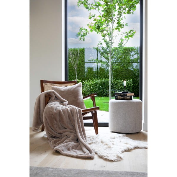 Pătură maro din blană artificială 150x200 cm Ruby – Tiseco Home Studio-image-3