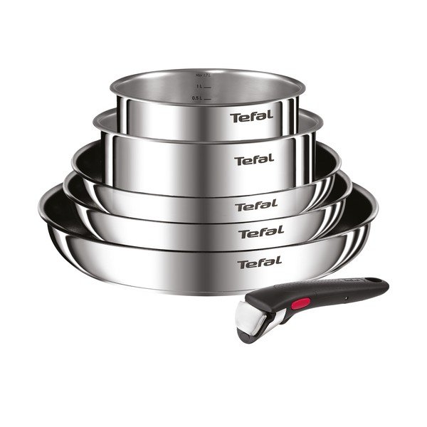 Set de vase pentru gătit 6 buc. din aluminiu INGENIO Cook Eat L881S604 – Tefal