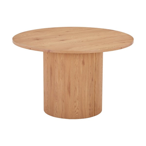 Masă de dining rotundă cu aspect de lemn de plop ø 120 cm Boavista – House Nordic