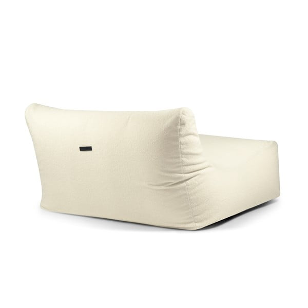 Fotoliu bean bag crem cu tapițerie din țesătură bouclé Sofa Lounge – SLOWDOWN-image-4