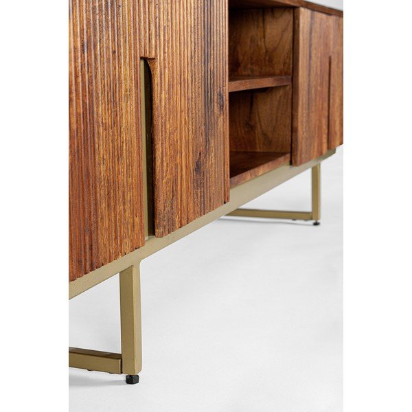 Comodă TV în culoare naturală din lemn de mango 180x45x40 cm Vilas – Bizzotto-image-3
