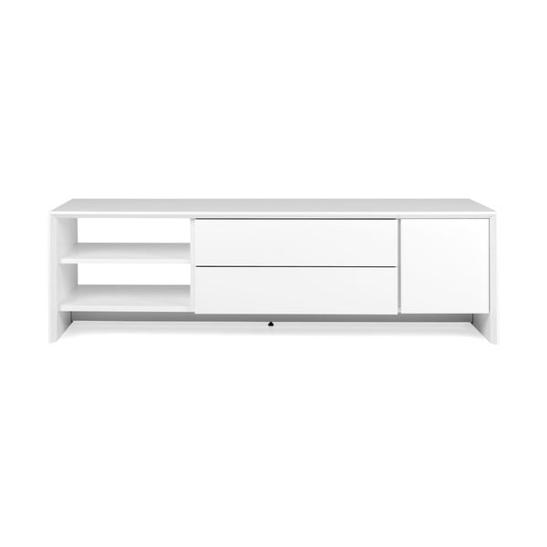 Masă TV cu o ușă, 2 sertare și 2 rafturi Tenzo Profil, alb