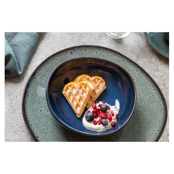 Farfurie din gresie ceramică Villeroy & Boch Like Lave, ø 28 cm, verde - gri-image-1