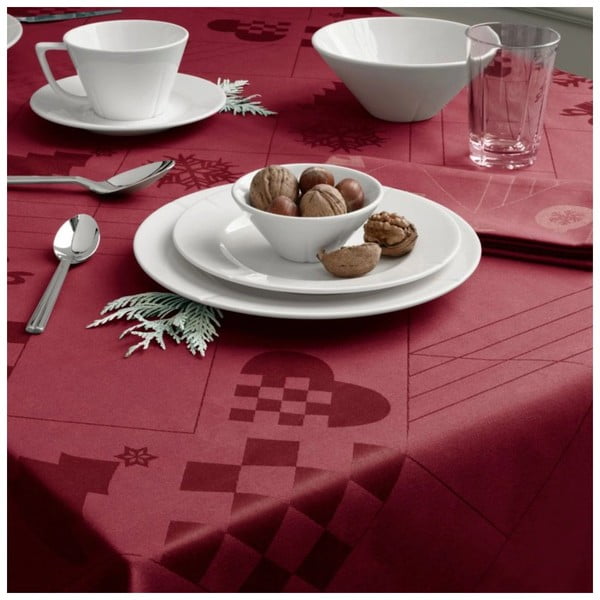 Față de masă din damasc 150x220 cm  cu model de Crăciun Natale – Rosendahl-image-2