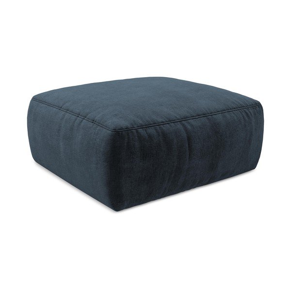 Taburet albastru închis cu tapițerie din chenille Kuki – Makamii-image-3