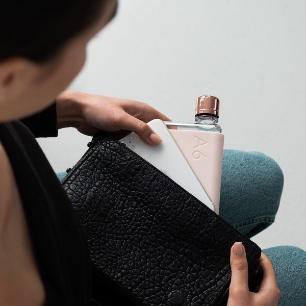 Husă din silicon pentru sticlă de buzunar Memobottle A6 Sleeve, roz-image-3