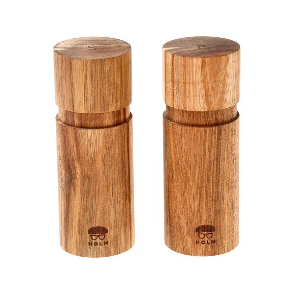 Set de râșnițe de sare și piper în culoare naturală 2 buc. din lemn – Holm
