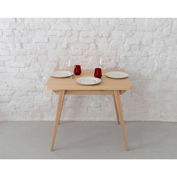 Masă de dining extensibilă cu blat cu aspect de lemn de  frasin  65x90 cm Envelope – Ragaba-image-3