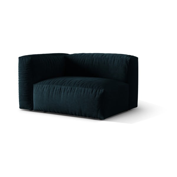 Modul pentru canapea modulară albastru închis cu tapițerie din catifea (cu colț pe partea stângă) Martina – Micadoni -image-1