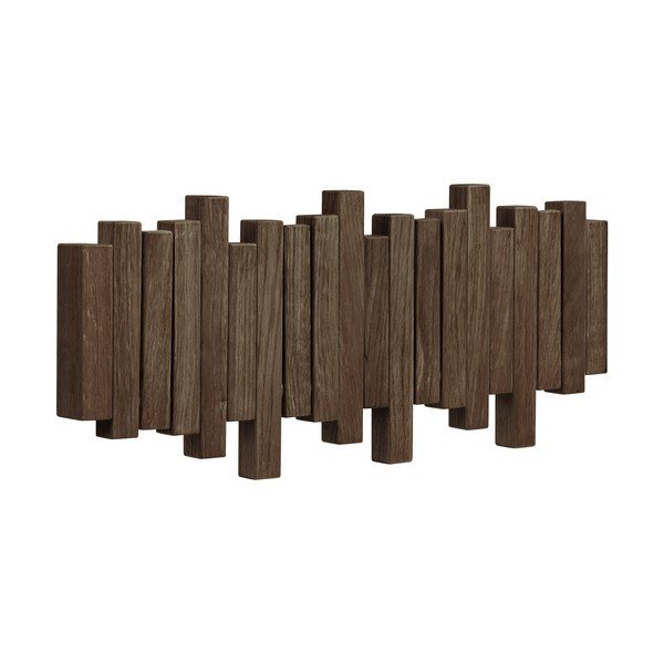 Cuier de perete maro închis din lemn de stejar 40 cm Caltra – House Nordic-image-3