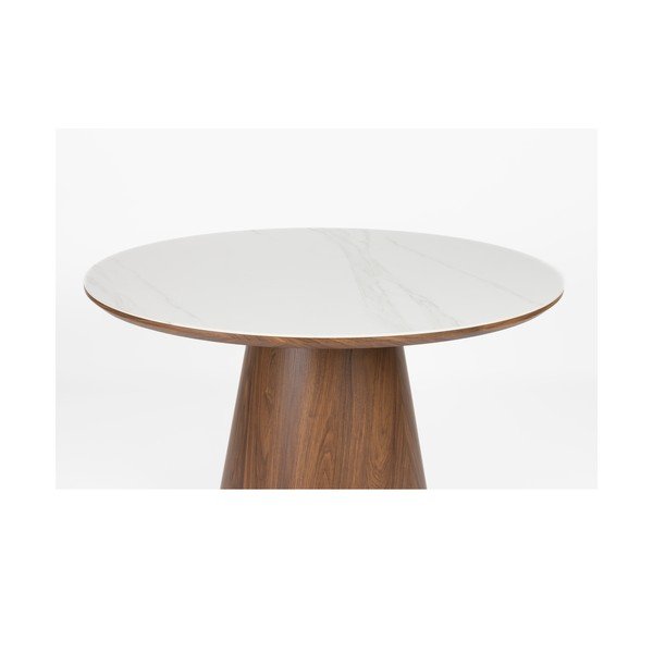 Masă de dining rotundă cu blat din piatră ø 115 cm Almira – White Label-image-2