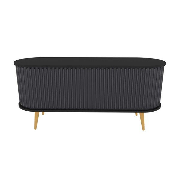 Comodă TV negru-gri antracit 140x64 cm Stor – Kalune Design