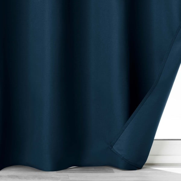 Draperie albastru-închis blackout din microfibră 140x260 cm Obscure – douceur d'intérieur-image-3