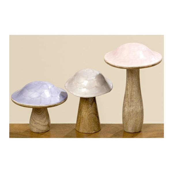 Set 3 decorațiuni Boltze Mushroom 11/20 cm