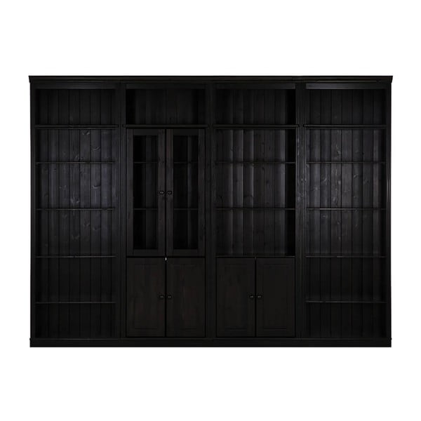 Bibliotecă maro din lemn de pin 296x223 cm Anita – Støraa