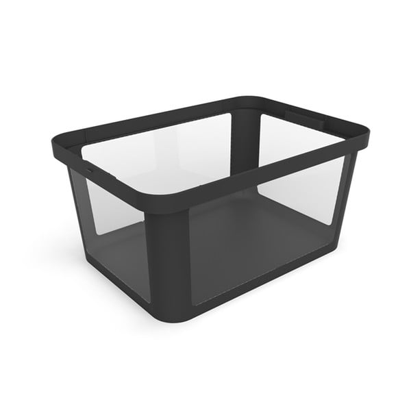 Cutie de depozitare neagră din plastic 55,5x39x26,5 cm Albris – Rotho