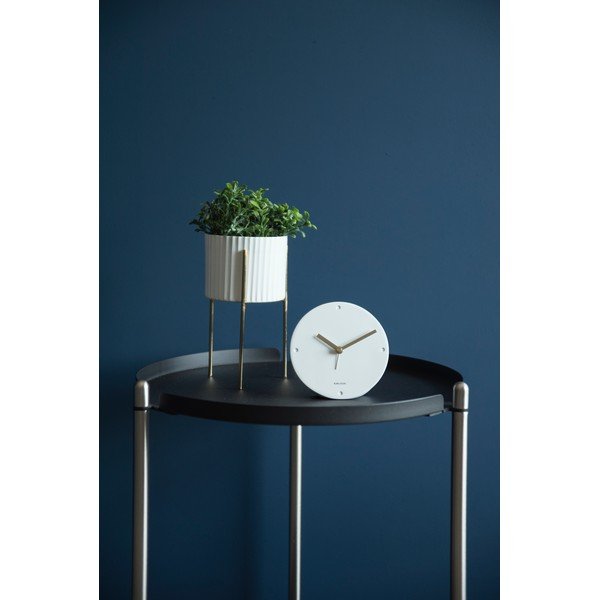 Ceas cu alarmă Karlsson Mantel, alb, ø 12 cm-image-1