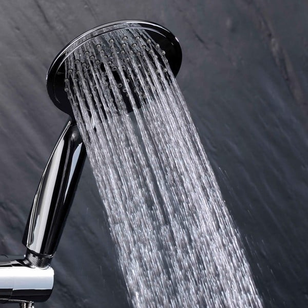 Set de duș argintiu mat din plastic 70 cm cu duș de mână Hydro – douceur d'intérieur-image-3