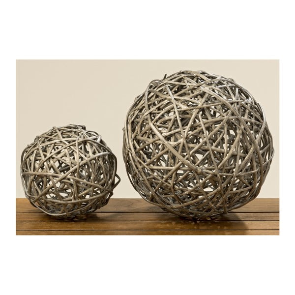 Set 2 decorațiuni din lemn Boltze Balls