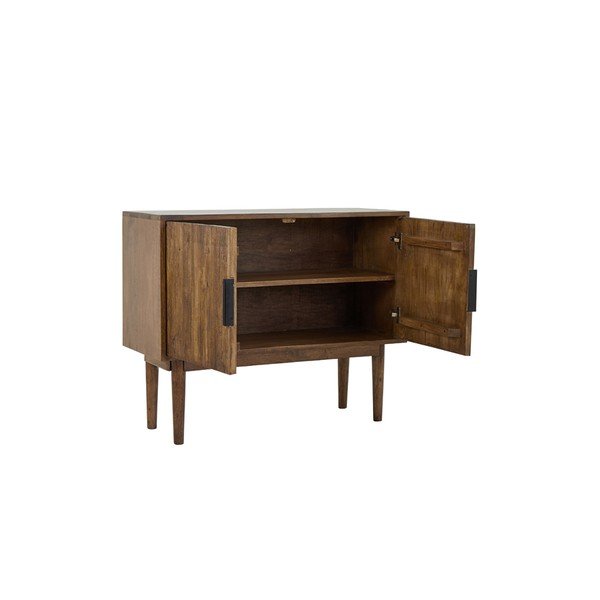 Comodă maro închis joasă din lemn  100x80 cm Bitika – Light & Living-image-4