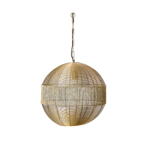 Lustră aurie cu abajur din metal ø 45 cm Pilka – Light & Living