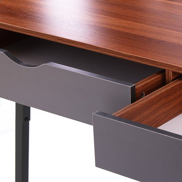 Birou cu blat cu aspect de lemn de nuc 57.5x120 cm Tolm – Homede-image-4