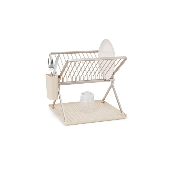 Scurgător de vase bej cu două nivele din metal 37x33 cm – Brabantia-image-4
