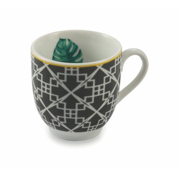 Set 6 cești din porțelan cu farfurioară VDE Tivoli 1996 Mykonos Urban Jungle, 90 ml-image-4