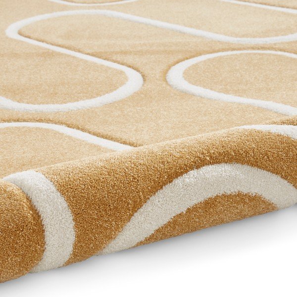 Covor galben ocru 120x170 cm Linear Curve – Catherine Lansfield-image-3