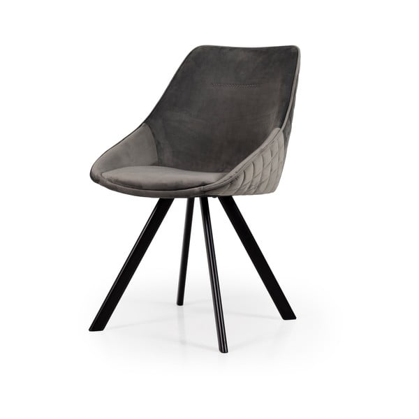 Scaune de dining gri 2 buc. din catifea Ritz – Tenzo-image-1