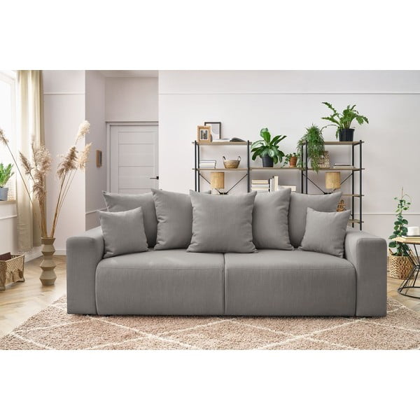 Canapea extensibilă gri deschis Envy - Bobochic Paris-image-1