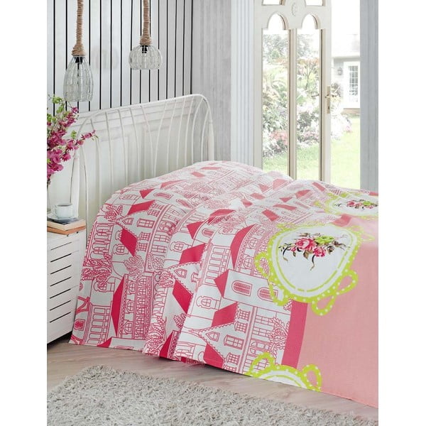 Cuvertură subțire de pat Tonya, 200 x 235 cm, roz