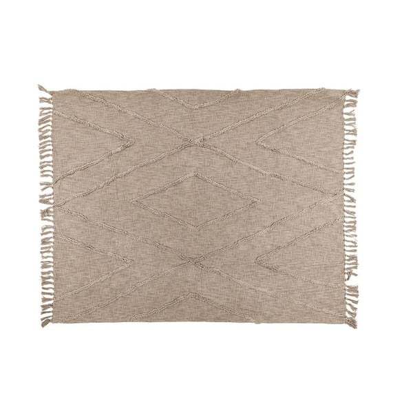 Cuvertură maro deschis din bumbac pentru pat dublu 250x260 cm Sahara - Tiseco Home Studio-image-2