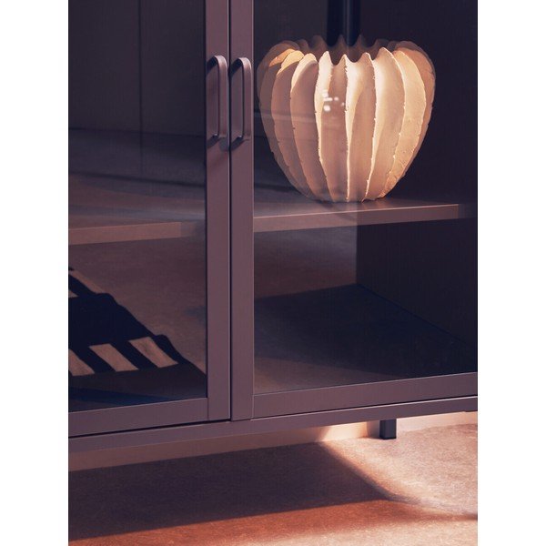 Vitrină gri din oțel 80x102x40 cm Acier – Premier Housewares-image-2