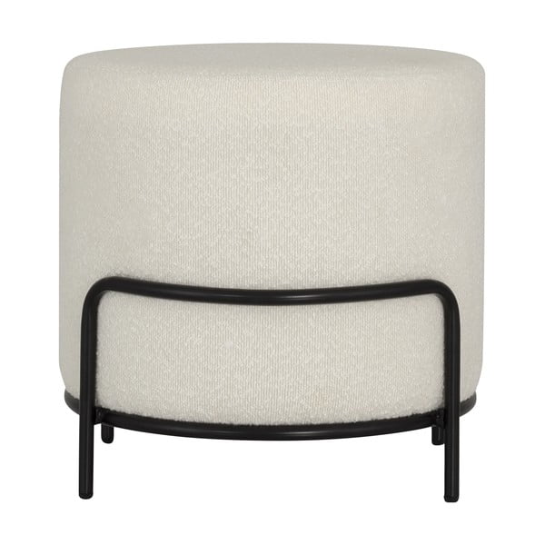 Taburet alb cu tapițerie din stofă bouclé Carl – Tenzo-image-2