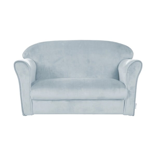 Canapea pentru copii albastru-deschis cu tapițerie din catifea 78 cm Lil Sofa – Roba