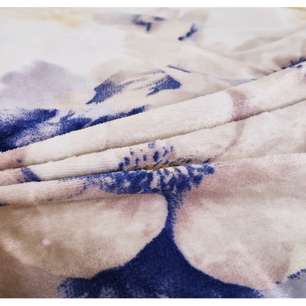 Lenjerie de pat albă din micropluș/cocolino pentru pat de o persoană 140x200 cm Blossom – My House-image-2