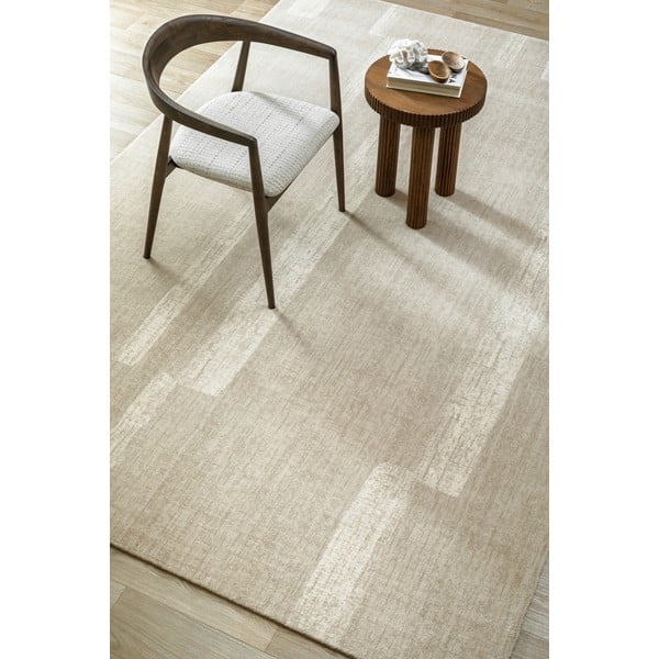 Covor grej din lână 133x190 cm Agnus Brush Lines – Agnella-image-2