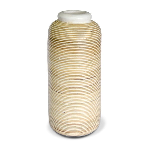 Vază din ratan Moycor Bleached, 30 cm