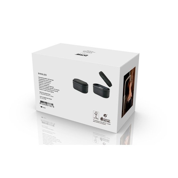Suport pentru accesorii de spălat negru din plastic Singles – Zone-image-3