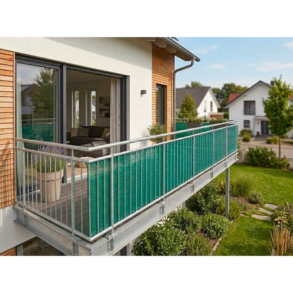 Paravan pentru balcon verde din plastic 500x90 cm – Garden Pleasure