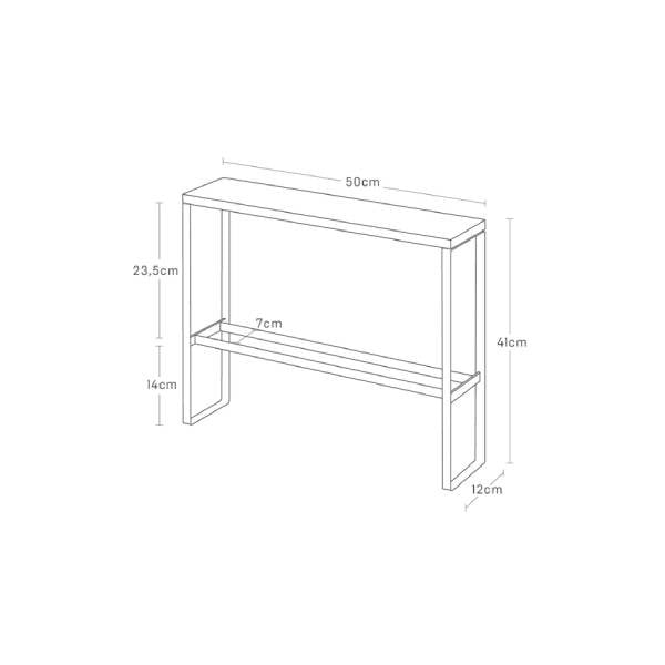 Suport pentru papuci de casă alb/în culoare naturală din metal Tower – YAMAZAKI-image-4