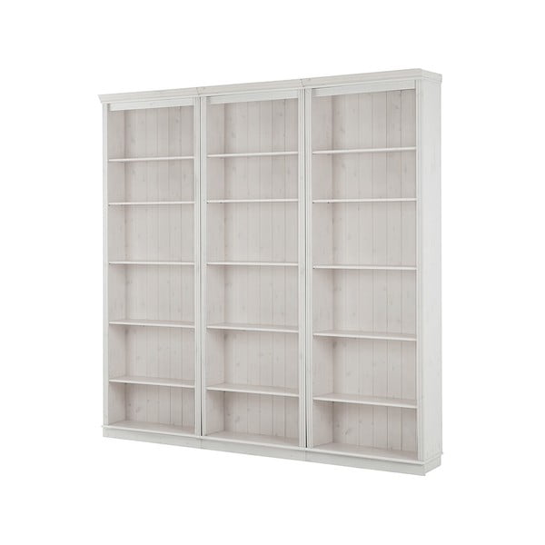 Bibliotecă albă din lemn de pin 222x223 cm Anita – Støraa-image-2