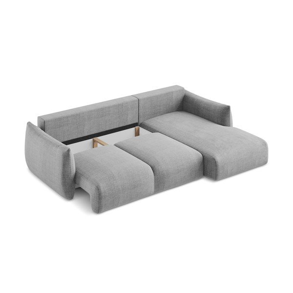 Colțar gri deschis extensibil (cu colț pe partea dreaptă/cu șezlong) Leila – Makamii-image-4