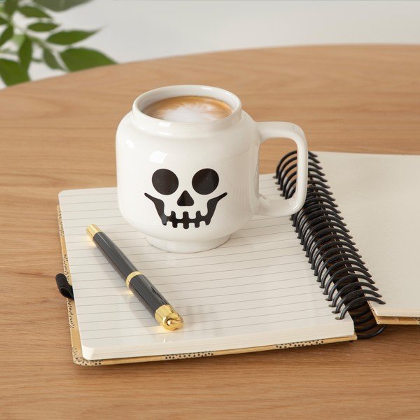 Cană pentru copii albă pentru latte din ceramică 255 ml Skeleton – LEGO®-image-1