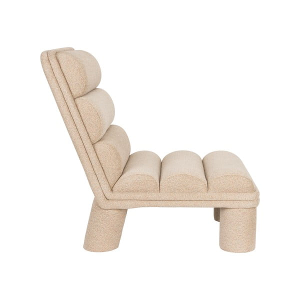 Fotoliu bej cu tapițerie din țesătură bouclé Fern – Dutchbone-image-3