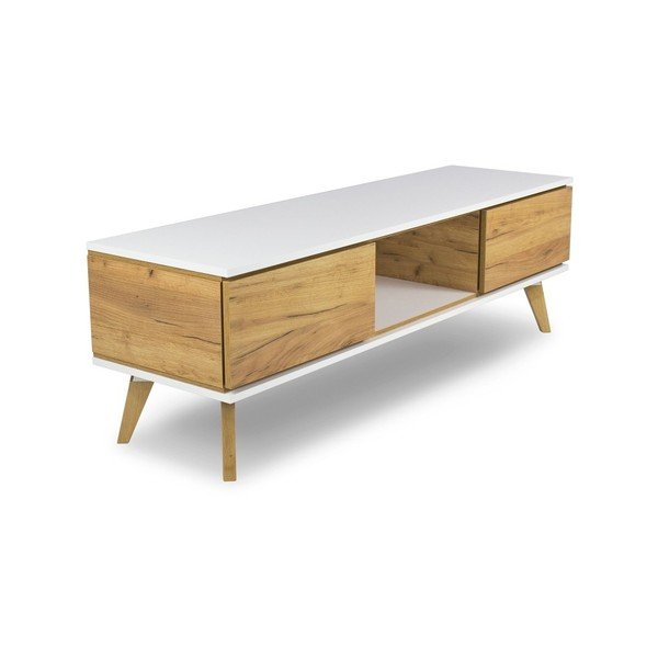 Comodă TV în decor din lemn de stejar SKANDICA Jorgen-image-3