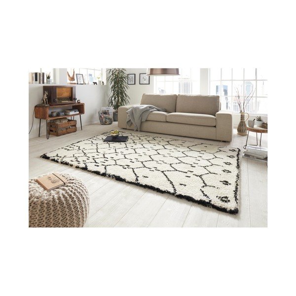 Covor Mint Rugs Allure Ronno White, 80 x 150 cm, alb-negru-image-3